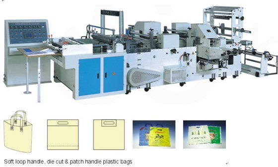 China Volledige Automatische Plastic zak die machine voor de Zachte zak van het lijnhandvat maken leverancier